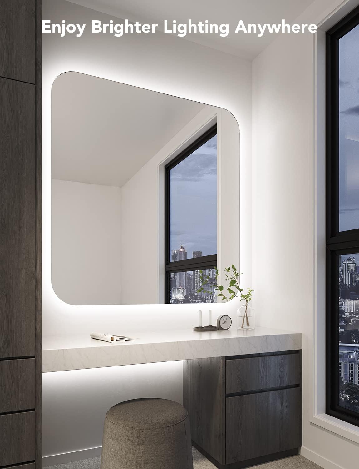 Detalle de Govee H6150 LED Light Strip, 16.4 ft, 6500K Daylight White, Dimmable