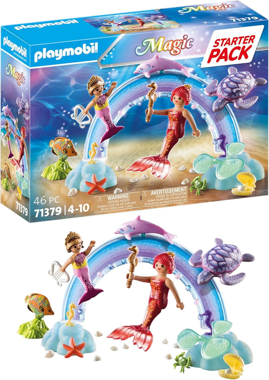Detalle de PLAYMOBIL Magic 71379 Starter Pack Meerjungfrauen – Das ideale Einstiegsset für kleine Meerjungfrauen-Fans