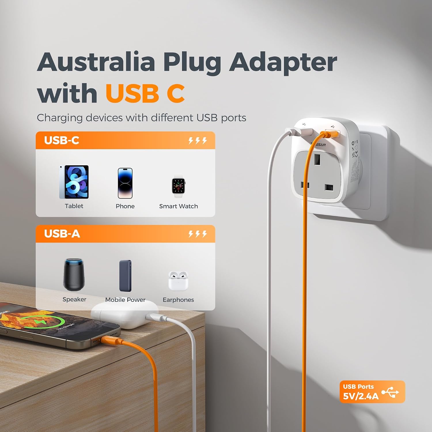 Thumbnail 3 de Australian Plug Adaptor from UK 2 Pack 🔌