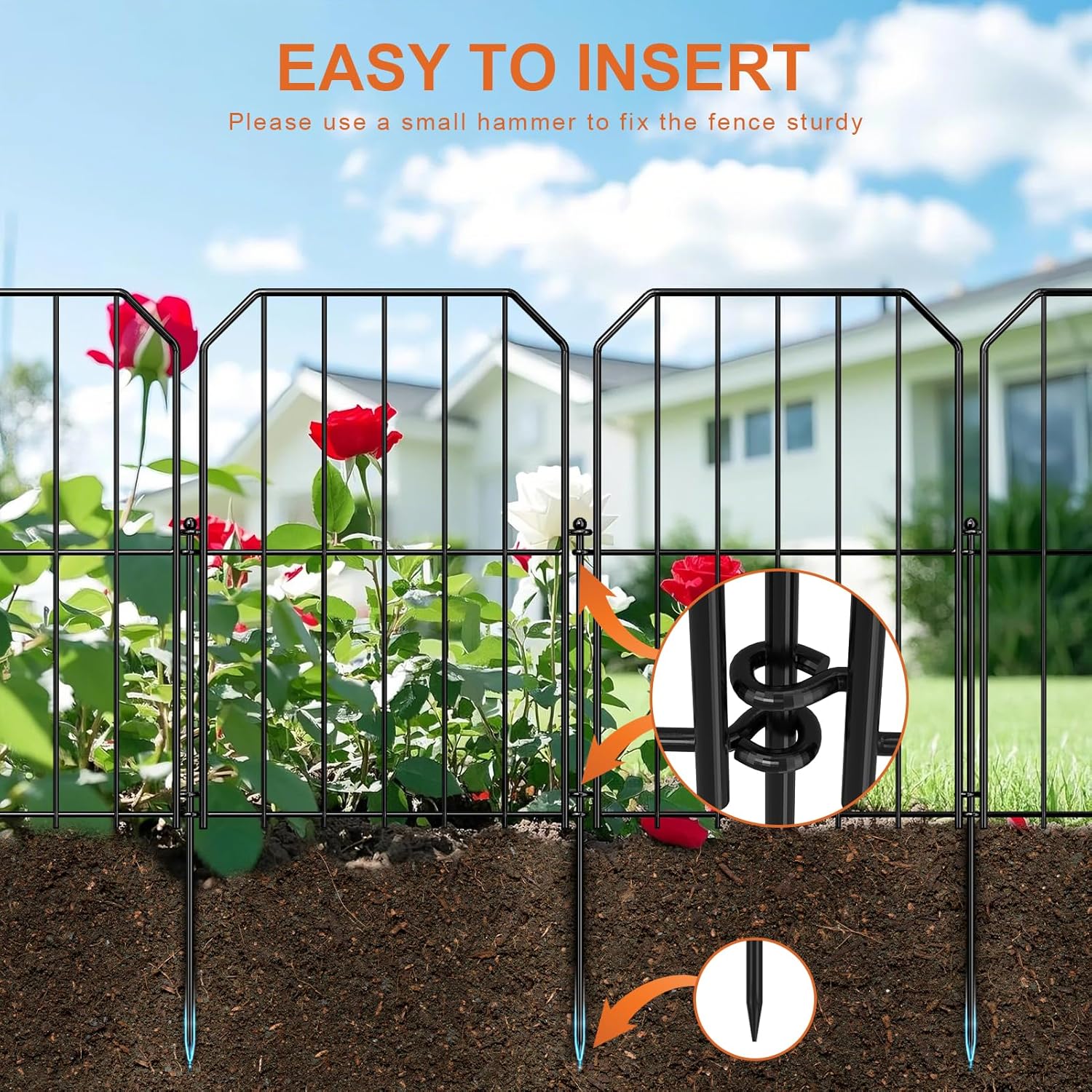 Thumbnail 2 de Yeabett Gartenzaun 25 Stück 31×41 cm