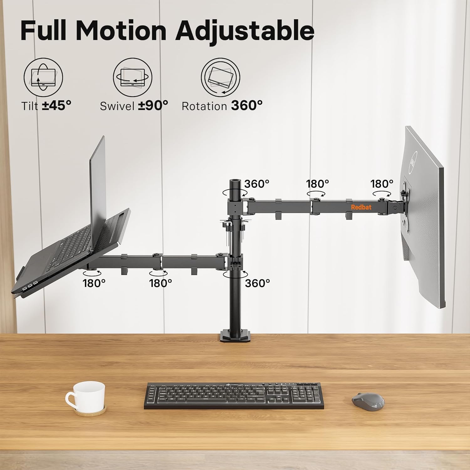 Thumbnail 3 de Redbat Adjustable Monitor Arm 8 kg