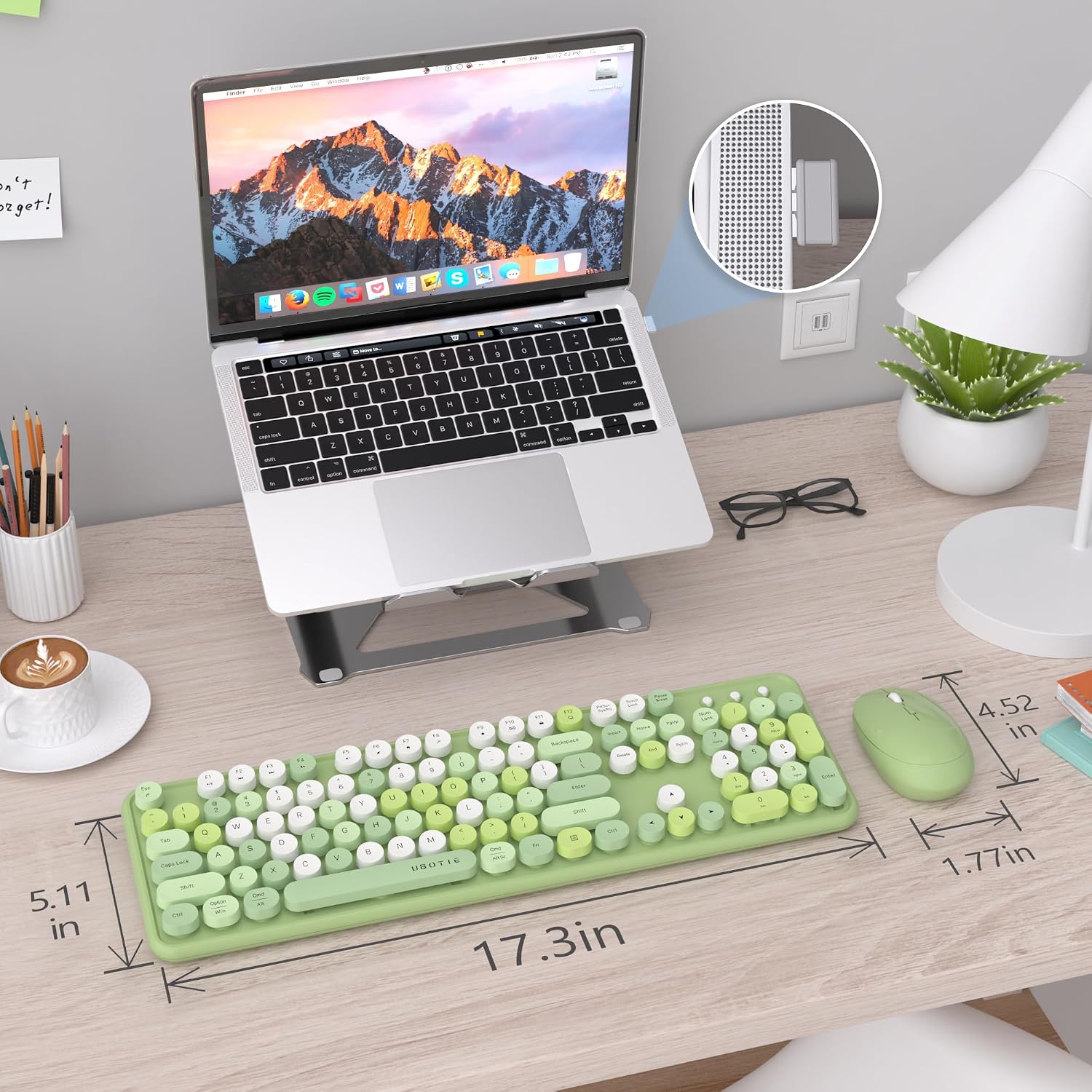 Thumbnail 6 de UBOTIE Colorful Wireless Keyboard & Mouse Combo
