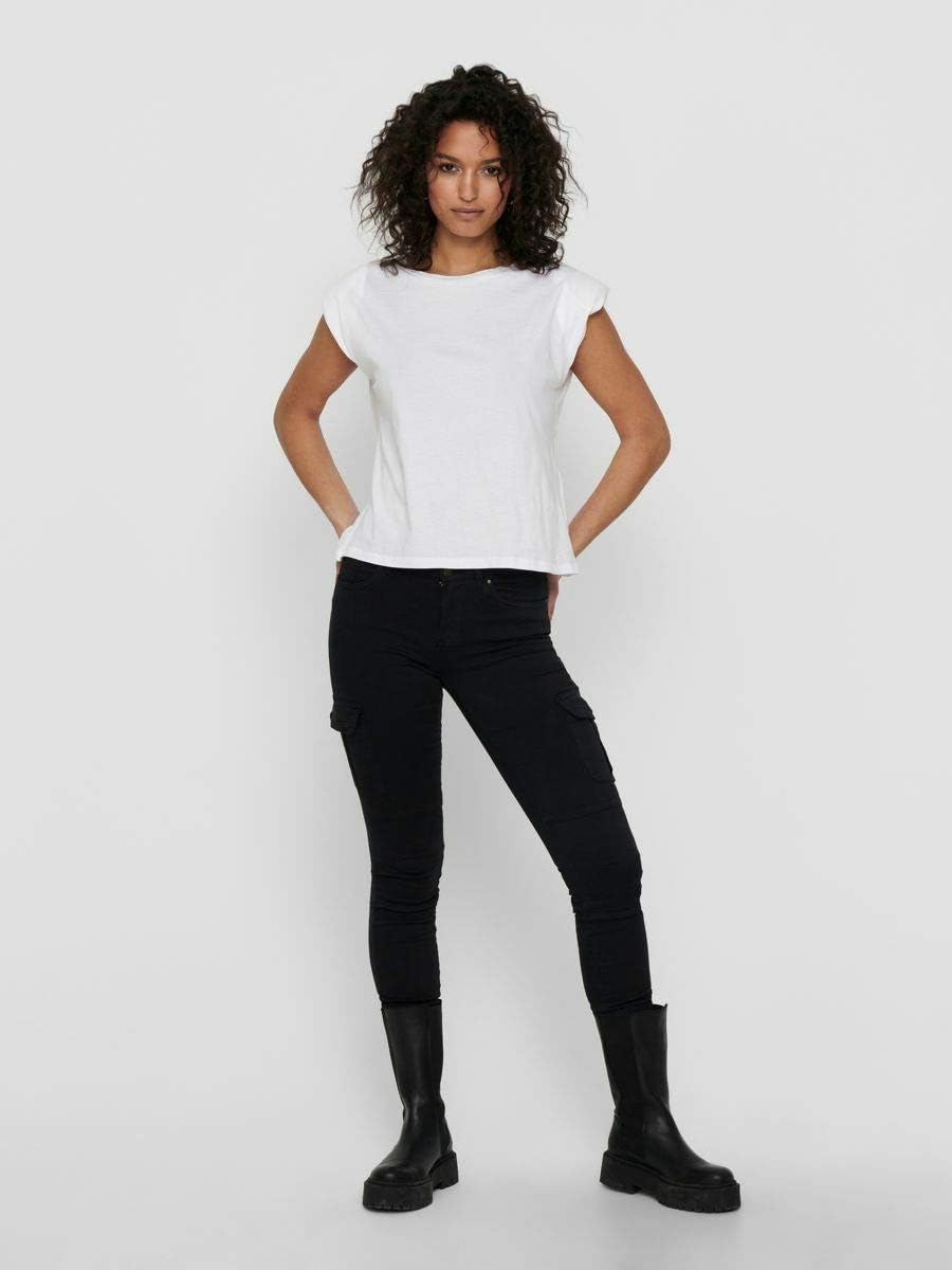 Detalle de ONLY Cargo Trousers ONLMISSOURI Slim Fit Cargo: pantaloni cargo lunghi al polpaccio con tasche multiple