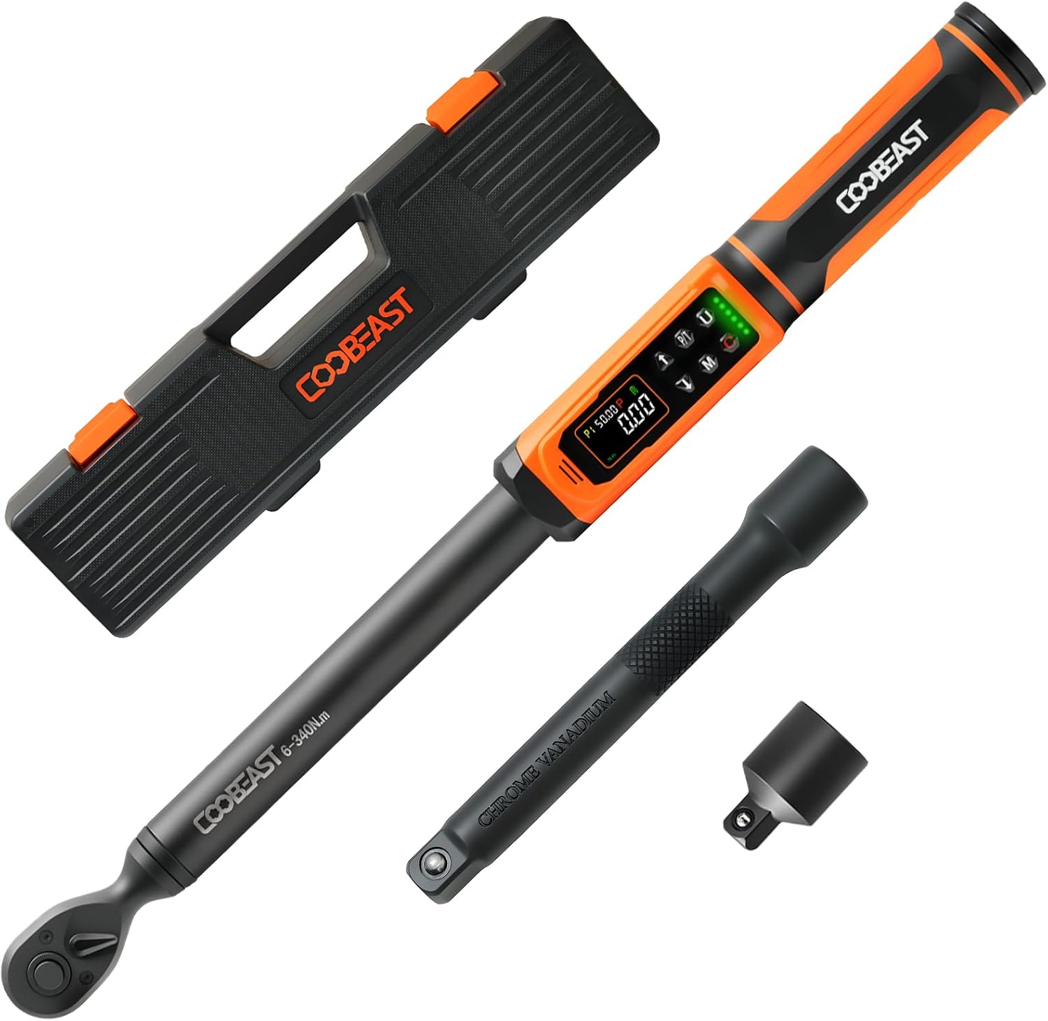 Detalle de coobeast SXBS02HS340NM3US Digital Torque Wrench, 1/2-Inch Drive, ±2% Accuracy