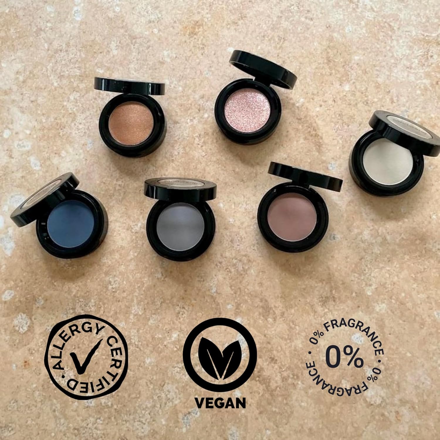 Detalle de Sandstone Scandinavia fard à paupières pour yeux sensibles – 280 Blue Ocean, formulation hypoallergénique et vegan