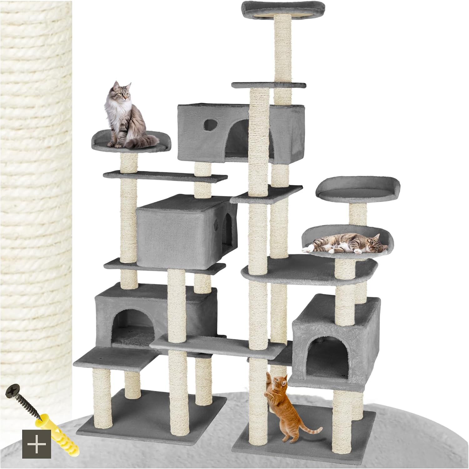 Detalle de tectake® Arbol Rascador para Gatos 4 niveles