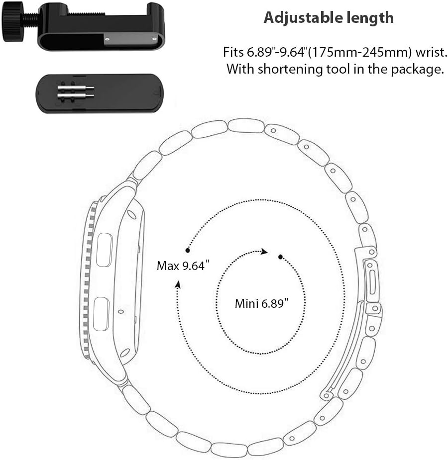 Thumbnail 4 de SUNDAREE 22mm Stainless Steel Strap for Galaxy Watch