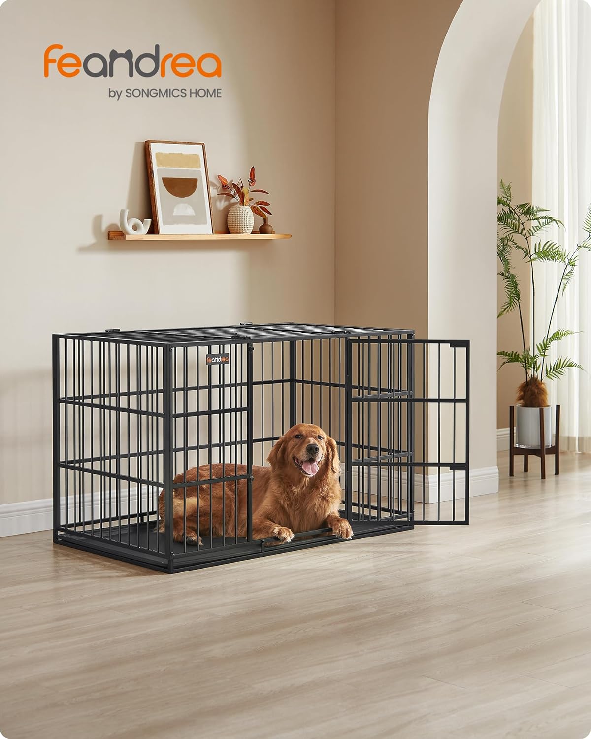 Detalle 2 de Feandrea Cage pour Chien 122 x 75 x 80 cm