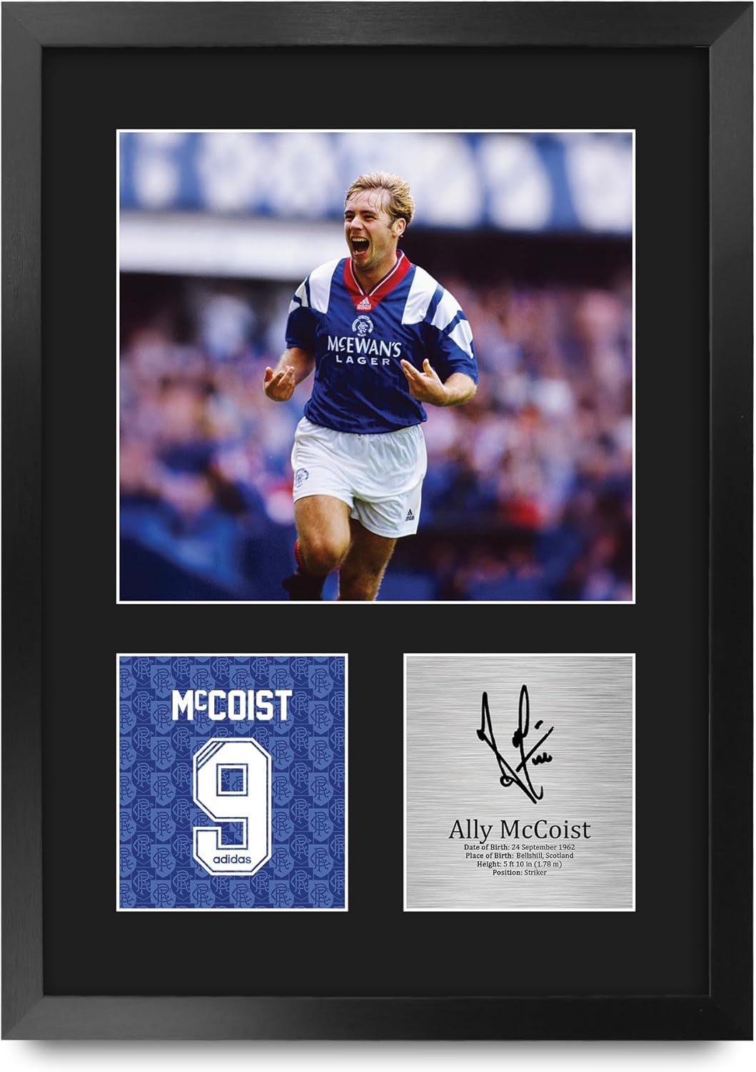 Thumbnail 4 de HWC Trading Ally McCoist Rangers A4 portrait framed signed autograph picture (printed) for football fans