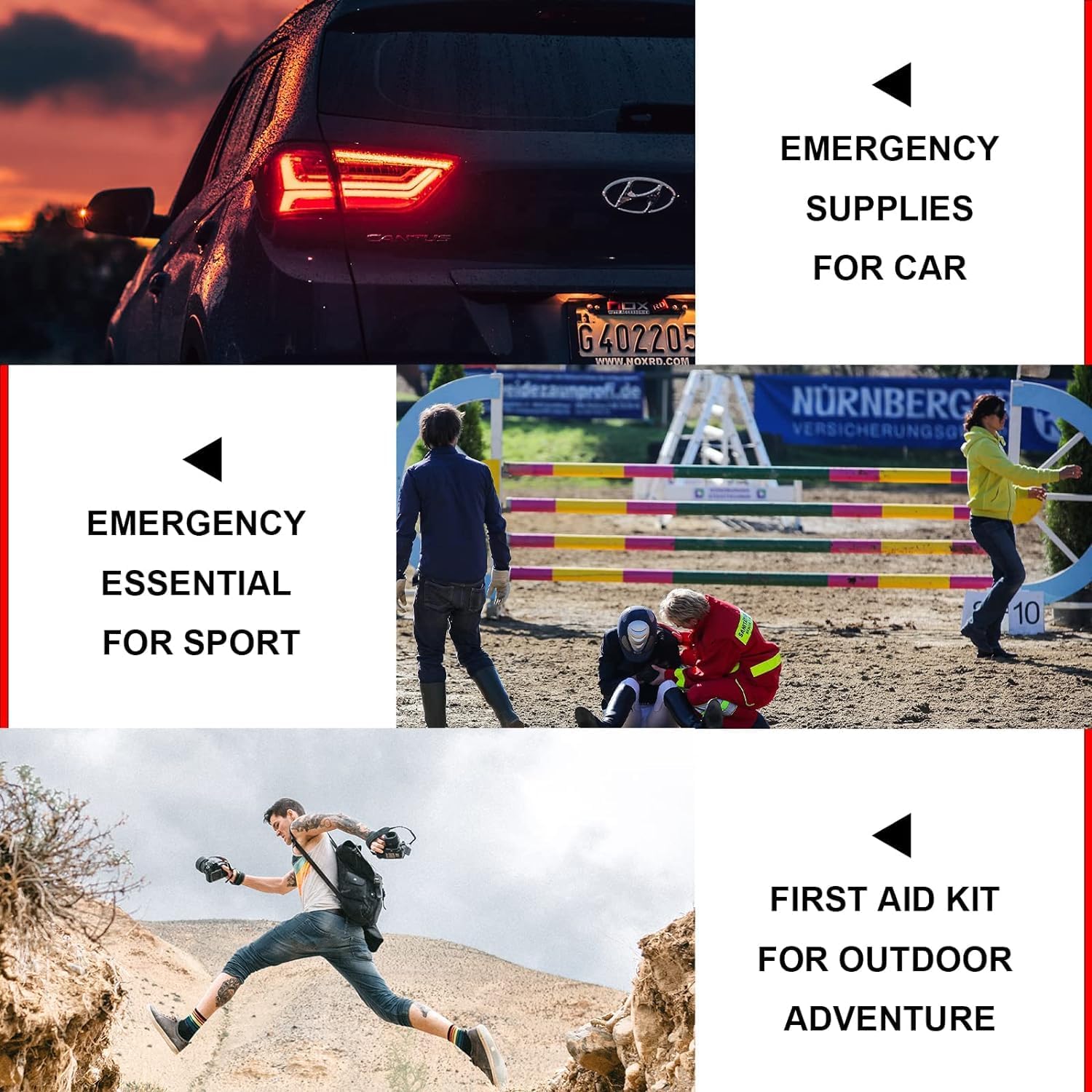 Thumbnail 5 de 1st Aid First Aid Kit, 300-Piece Red Portable Emergency Kit