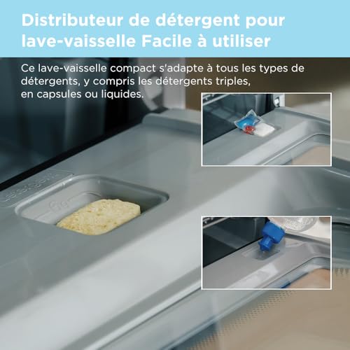 Thumbnail 9 de COMFEE' Mini Lave-vaisselle de Comptoir 6 Programmes – Blanc (CDWMTO201D(W))