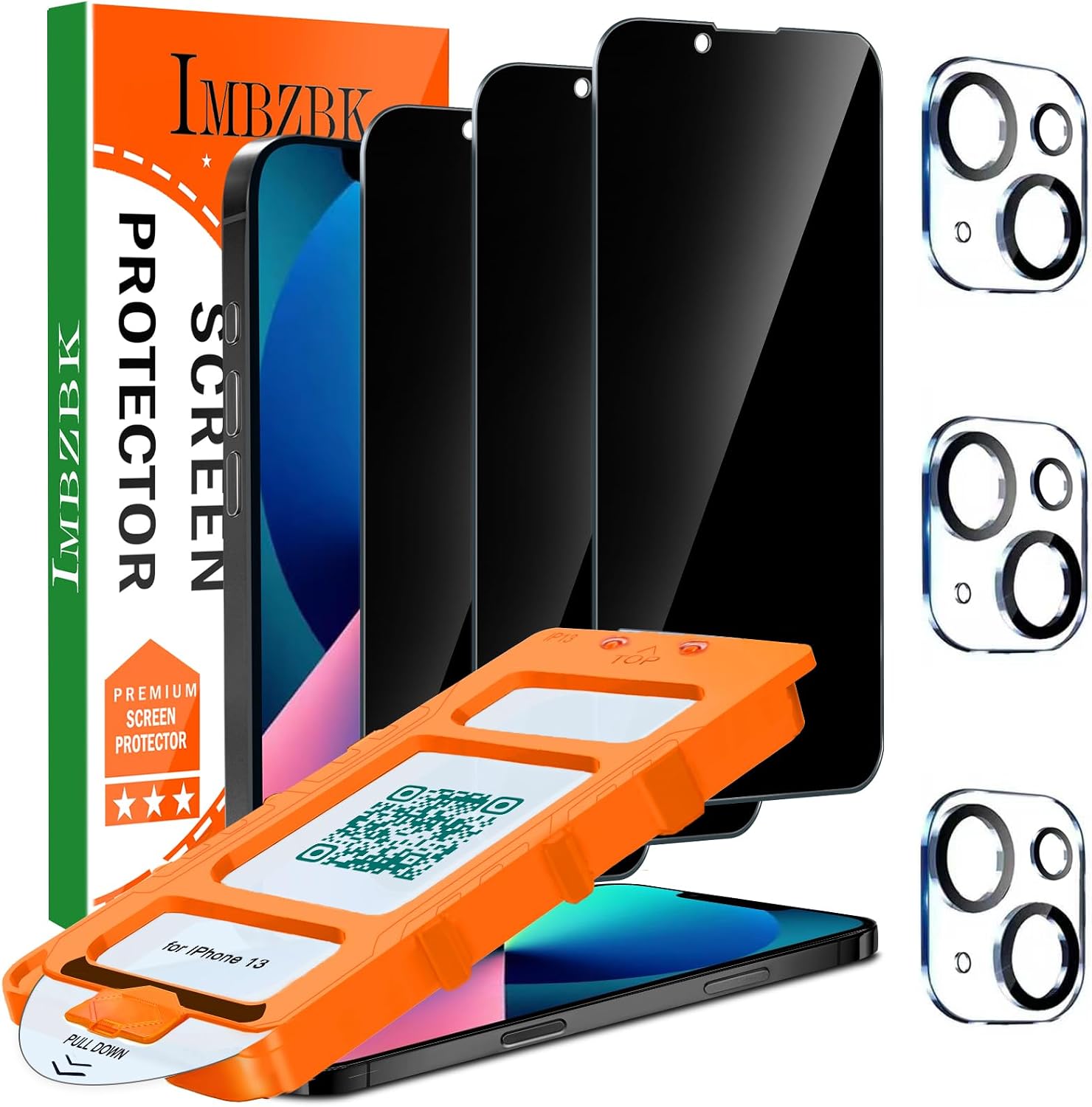 Detalle de IMBZBK Privacy Screen Protector for iPhone 13 3-Pack