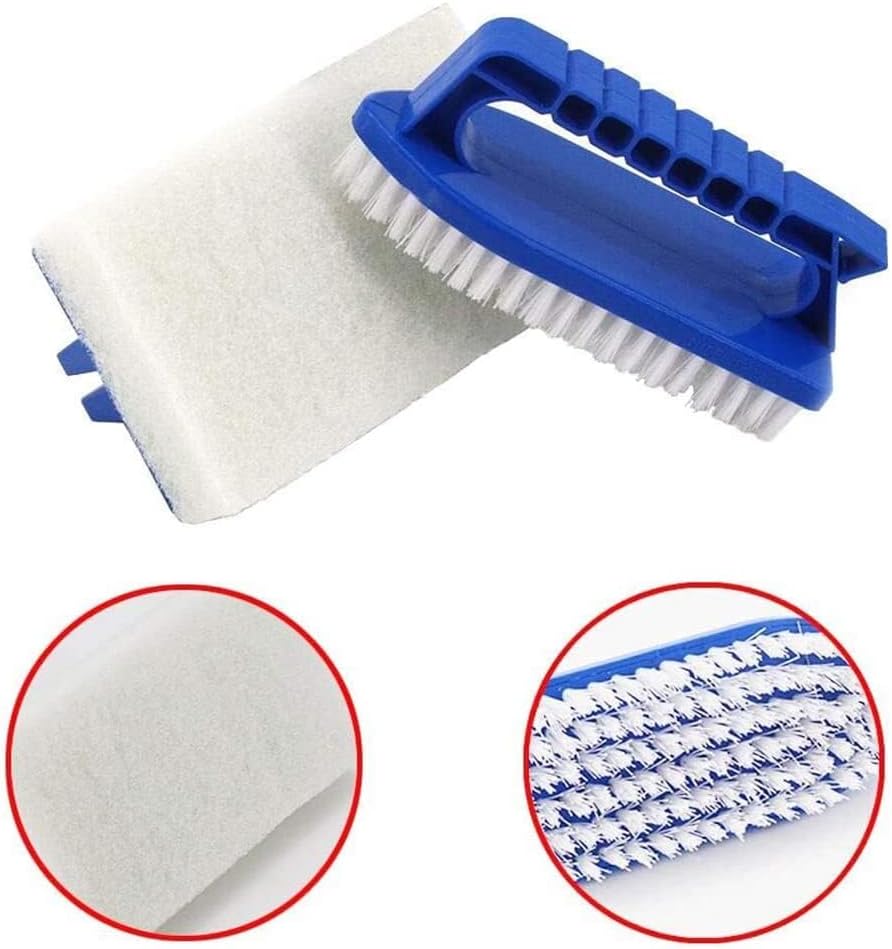 Detalle de Pool Schwamm Bürste, 2er-Set – Reinigungshilfe für Poolwände, Fliesen und Stufen