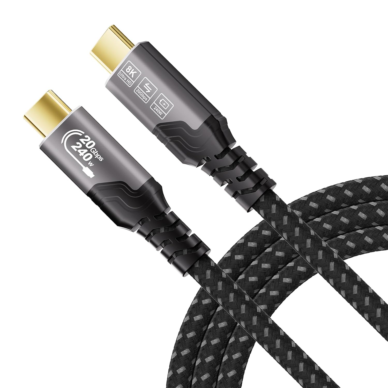 Detalle de ZIKNYDO USB C cable 3 m, 20Gbps data