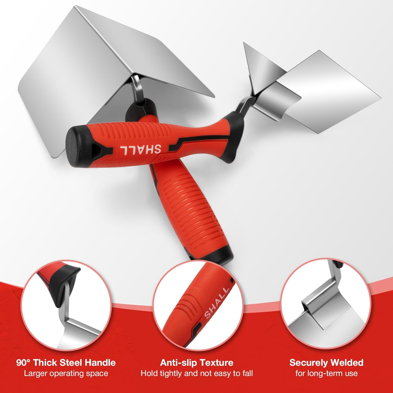 Thumbnail 4 de Shall Edelstahl Eckkelle-Set für Innen- und Außenwinkel, abgewinkelt zum Verputzen und Einfassen