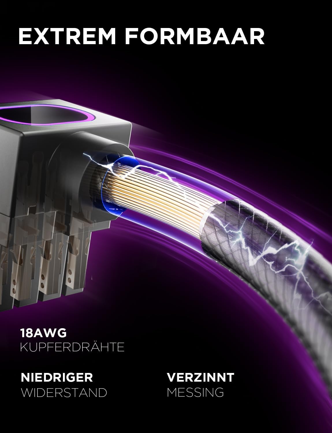 Thumbnail 5 de AsiaHorse Hydrus 8-Pin CPU Verlängerungskabel 30 cm