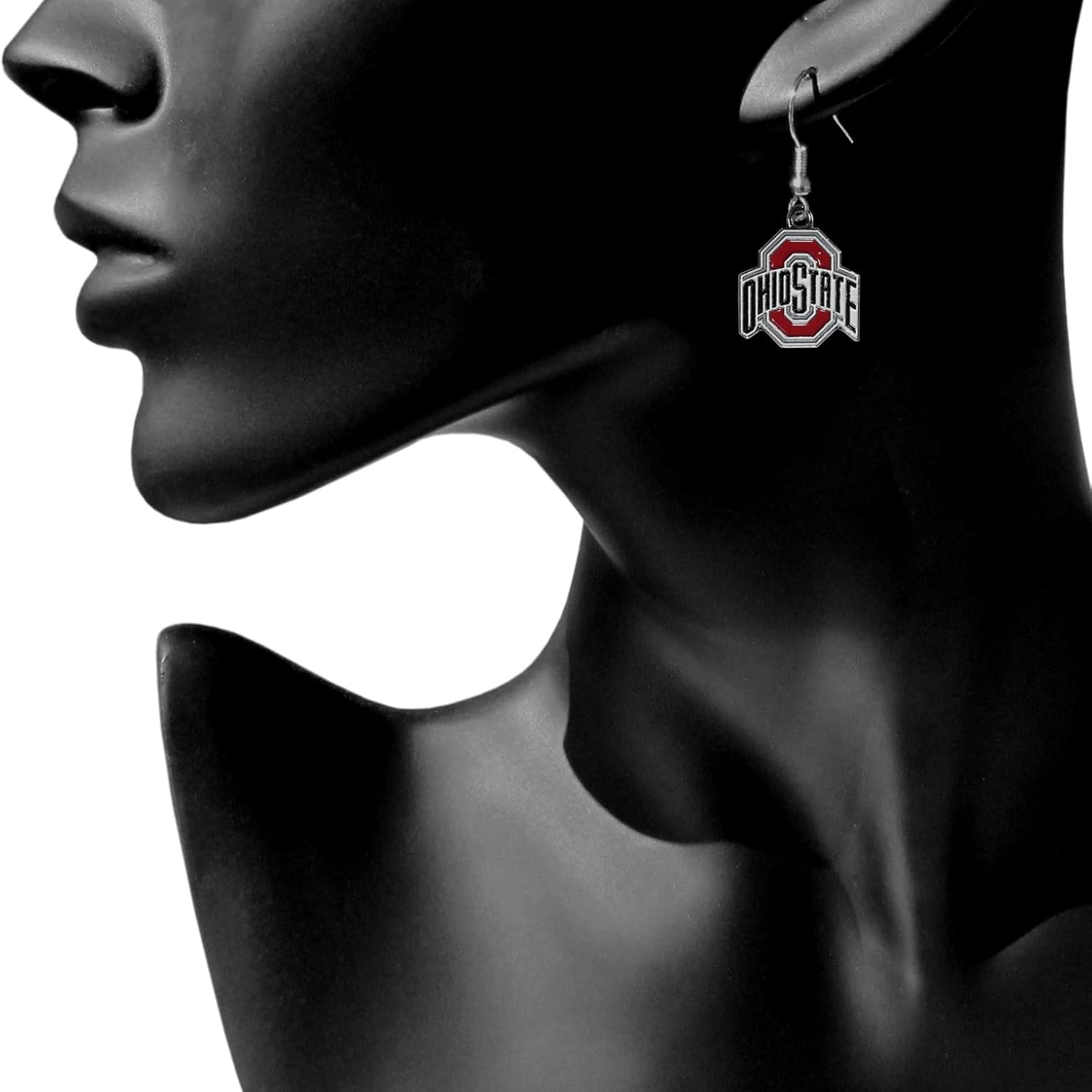 Thumbnail 1 de NCAA Siskiyou Sports Ohio State Buckeyes Dangle Earrings (Team Color) — Women’s Fan Jewelry
