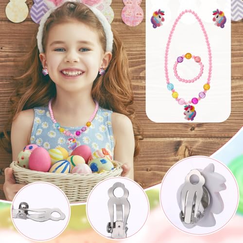 Detalle de Yamitora Einhorn-Handtasche & Schmuck Set für Mädchen – Verspieltes Einhorn-Geschenk für 2–6 Jahre