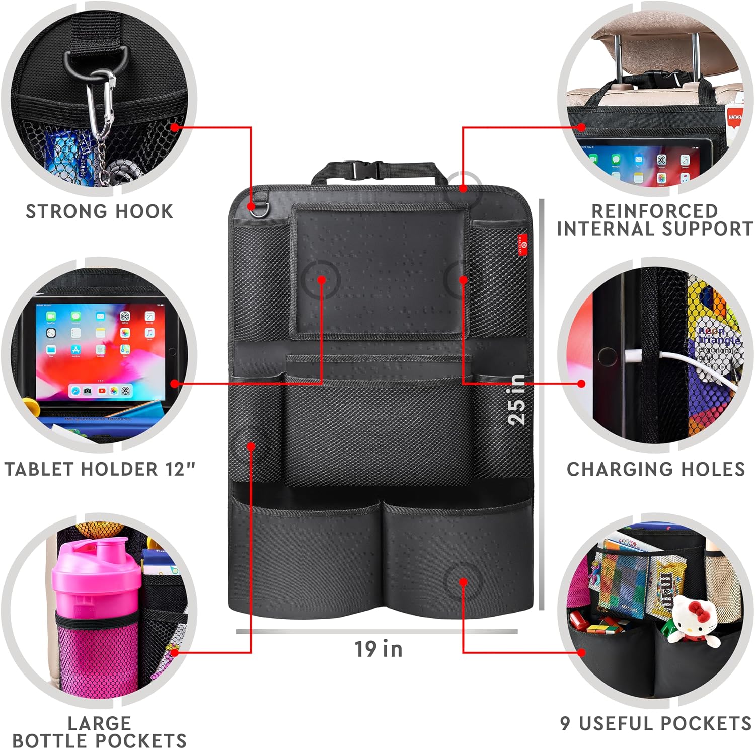 Thumbnail 5 de Helteko Backseat Car Organizer 2 Pack