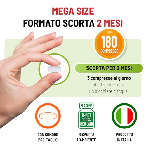 Detalle de Equilibra Creatina Monoidrato 3000mg, 180 Compresse: la scelta pratica per chi cerca supporto alle prestazioni sportive