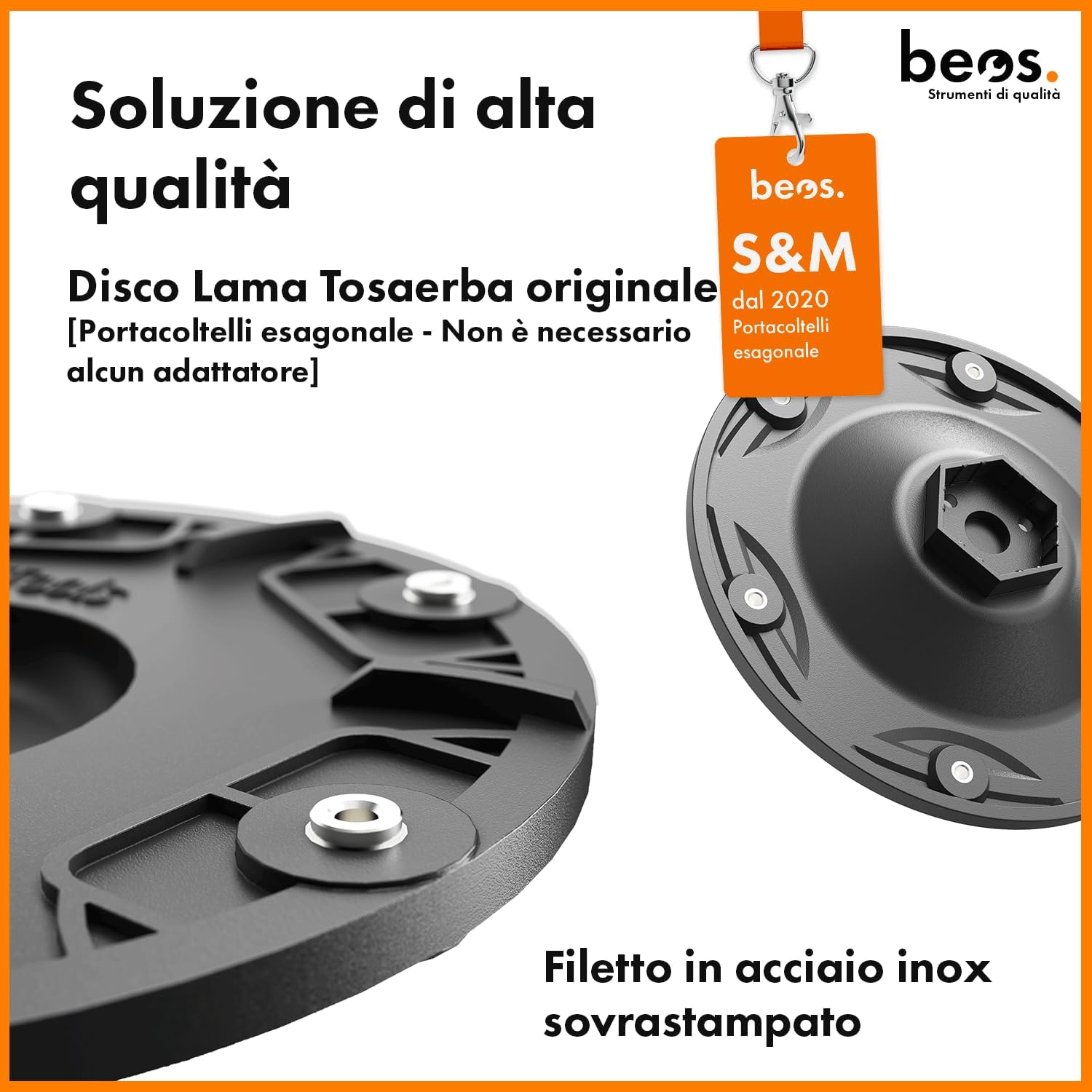 Thumbnail 5 de BEOS disco lama rinforzato per tosaerba robotizzato a 6 lame (compatibile con Worx Landroid S&M dal 2020 e Vision M600)