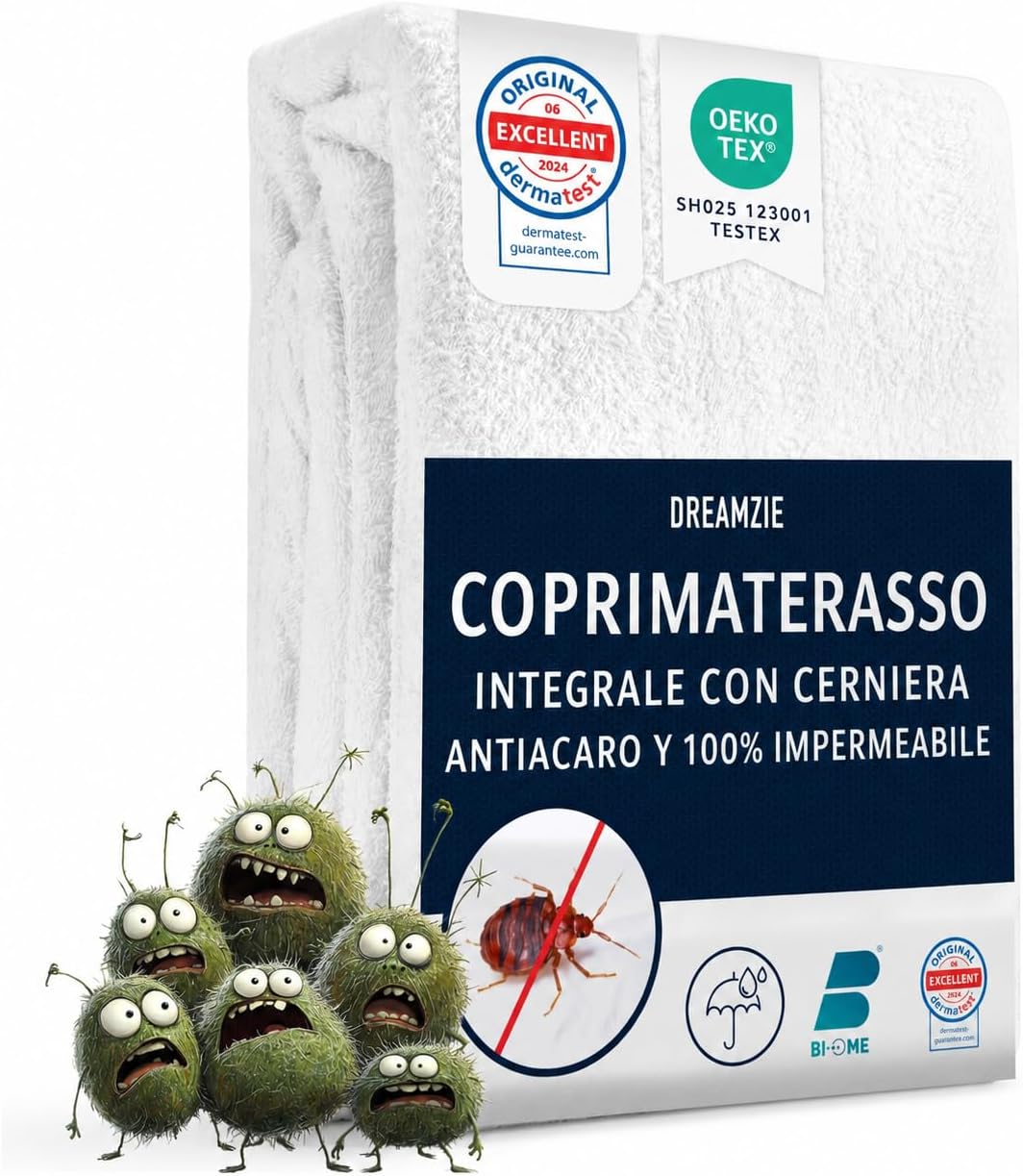 Detalle de Dreamzie Coprimaterasso 160x200x25 cm impermeabile