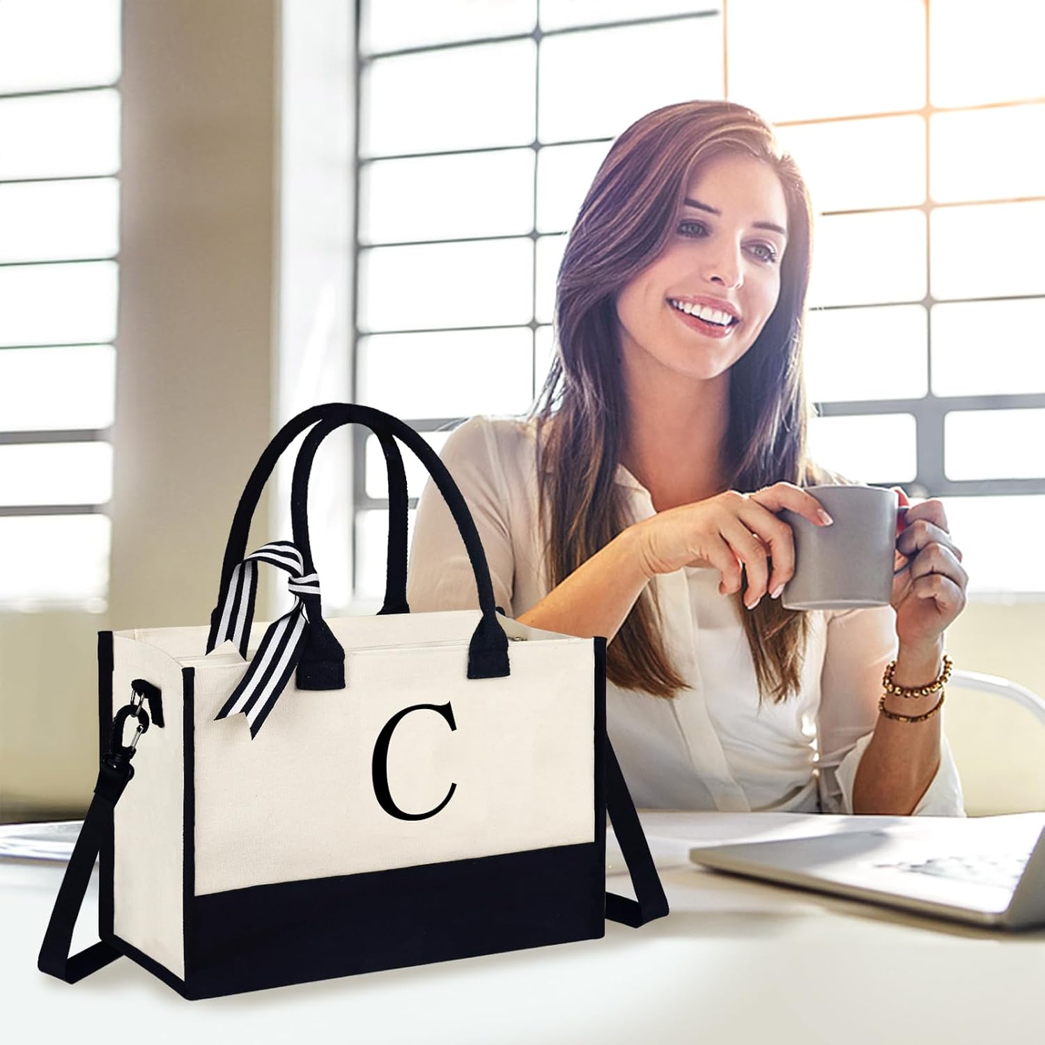 Detalle de Fmeida Initial Personalised Tote Bag 40 cm