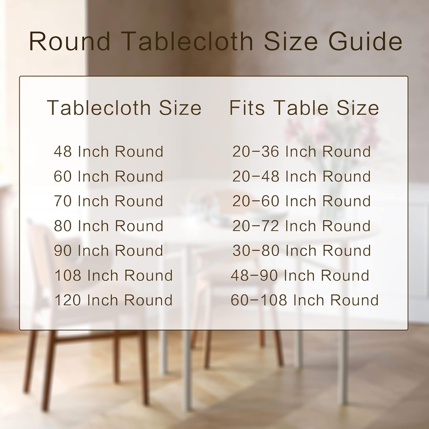Thumbnail 6 de Sancua Round Tablecloth (70 Inch) Water-Resistant, Washable Polyester Table Cover in Black