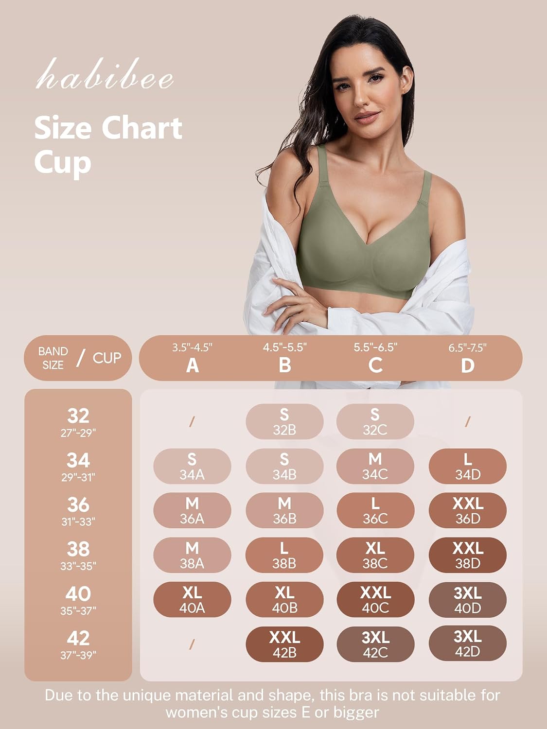 Thumbnail 4 de habibee Bra for Women Wireless Seamless Bralette 🩲