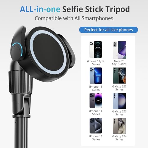 Thumbnail 5 de UBeesize 62" Magnetic Selfie Stick Tripod for iPhone