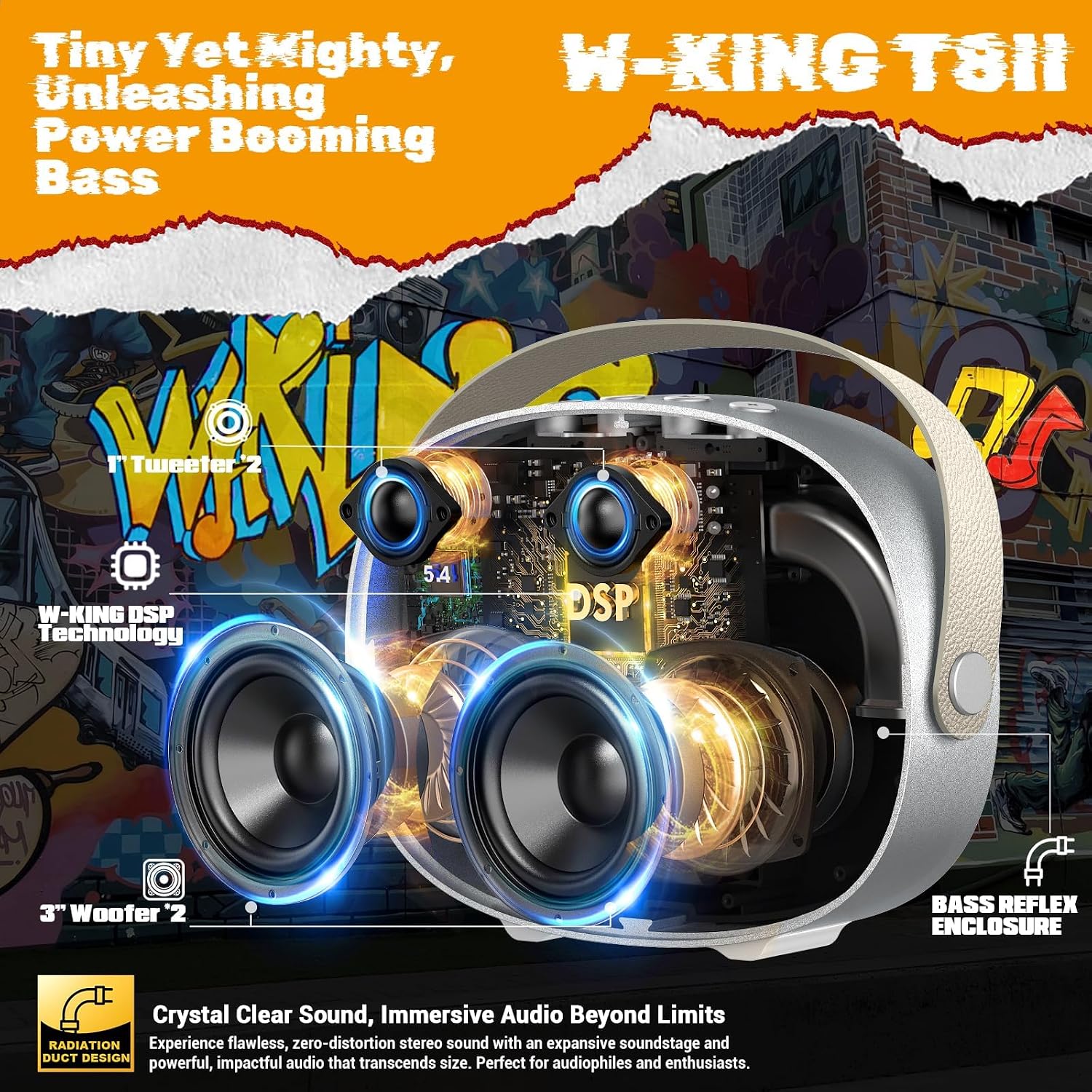 Detalle 2 de W-KING T8II Bluetooth Lautsprecher 96W
