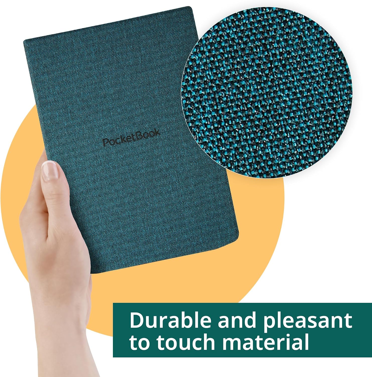 Detalle de PocketBook HN-FP-PU-743G-SG-WW Flip Cover for E-Readers, Sea Green