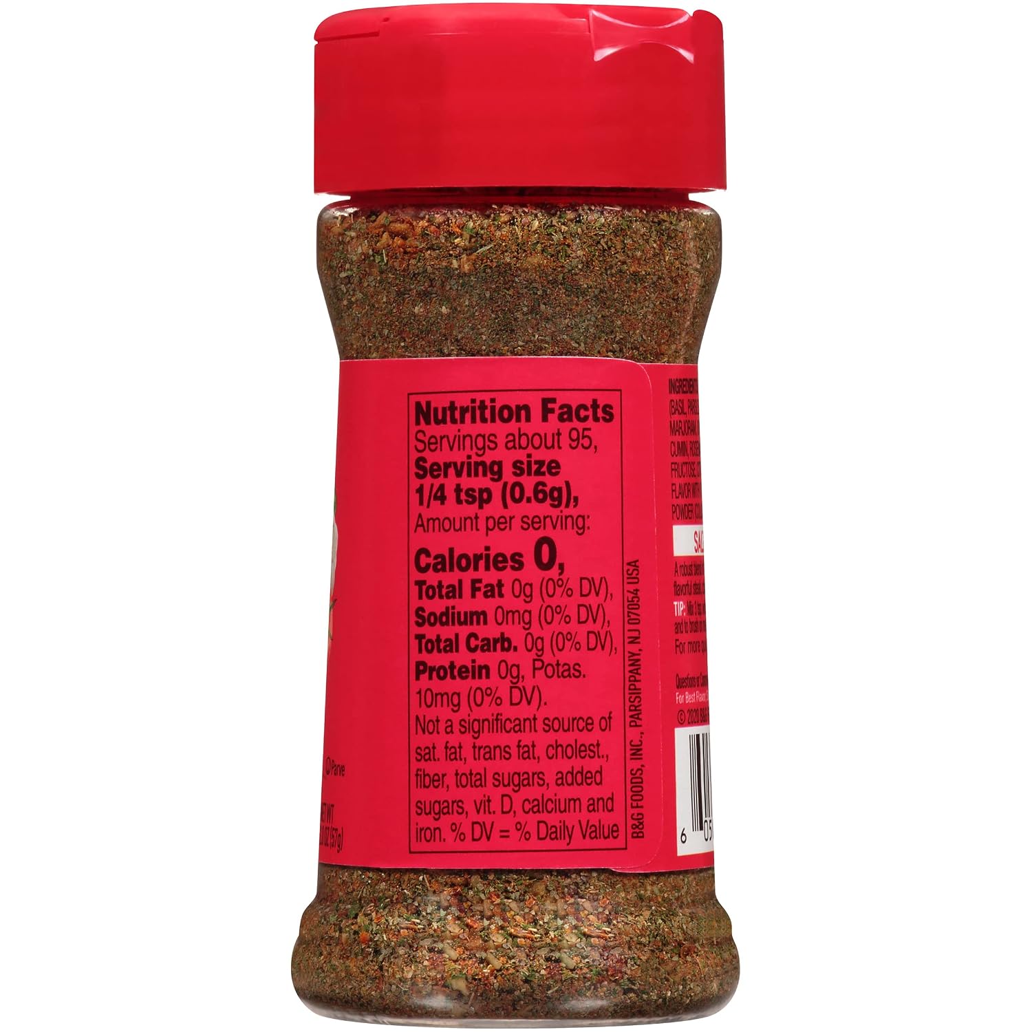 Detalle 2 de Dash 1150891 Salt-Free Seasoning Blend, Tomato, Basil & Garlic, 2 oz, 8-Pack