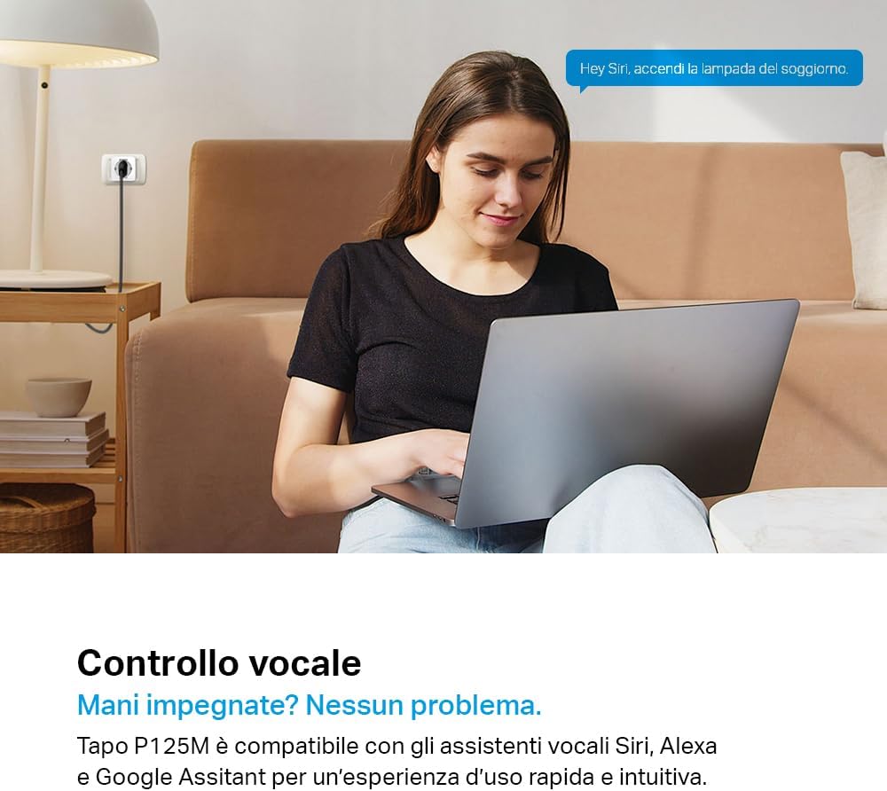 Thumbnail 5 de Tapo P125M Matter presa smart italiana con monitoraggio energia, WiFi e controllo vocale