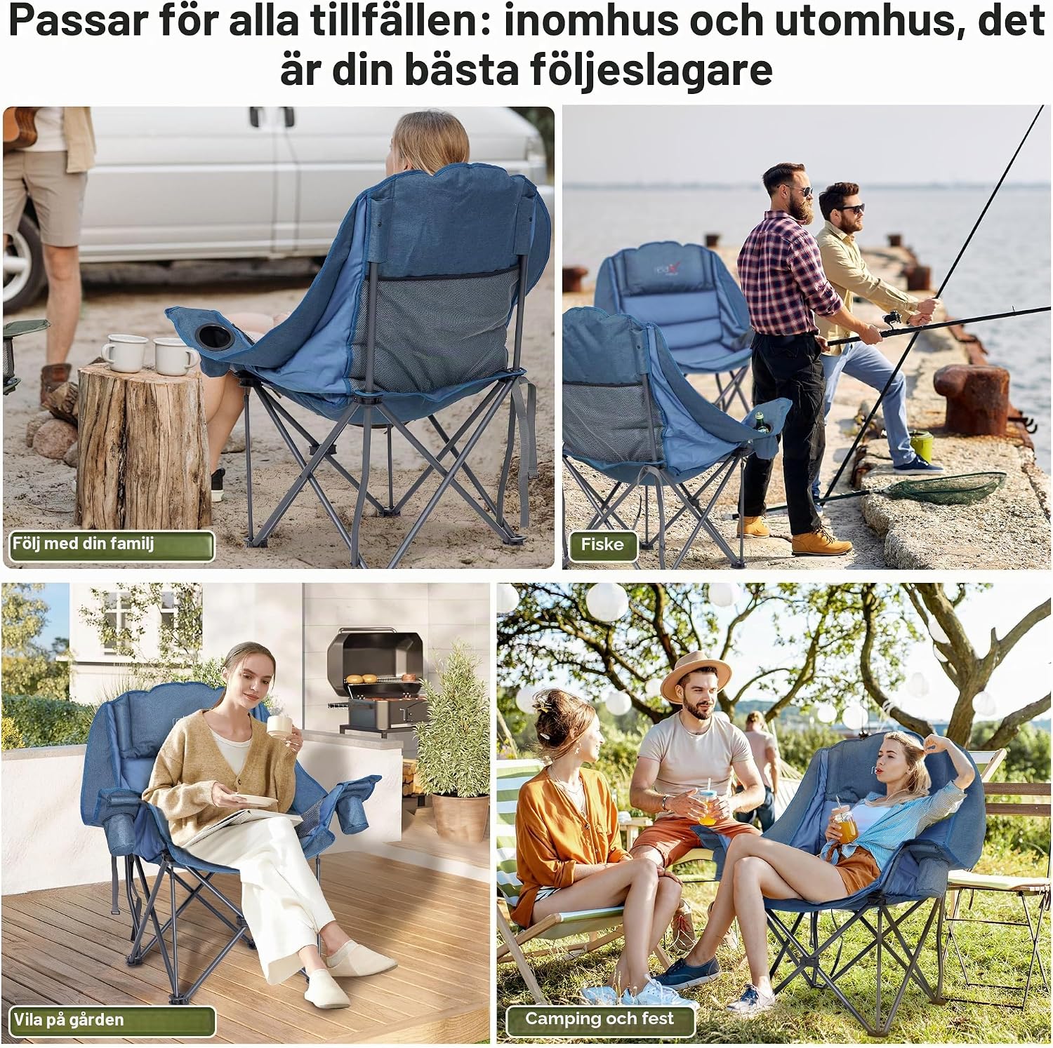 Thumbnail 6 de RELAX FIELD RS01-S047 XXL campingstol, vadderad och hopfällbar
