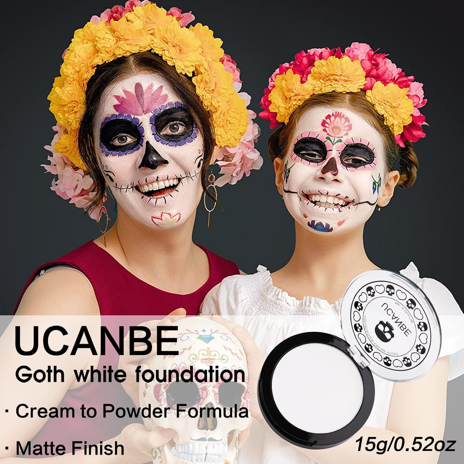 Detalle de UCANBE STUB106_03 White Cream-to-Powder Face & Body Paint, Matte Finish