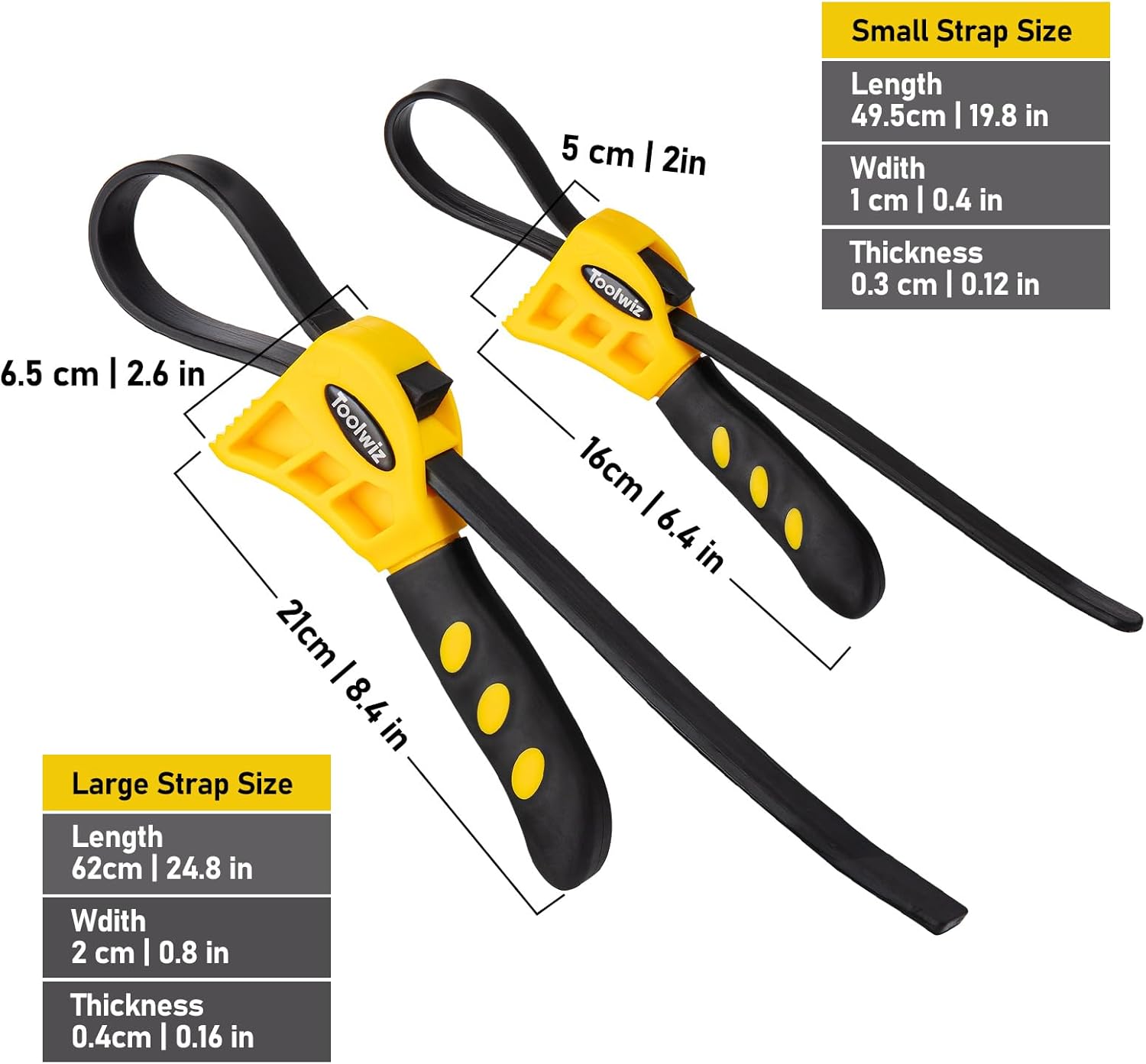 Thumbnail 4 de Toolwiz Rubber Strap Wrench Set 2‑pack
