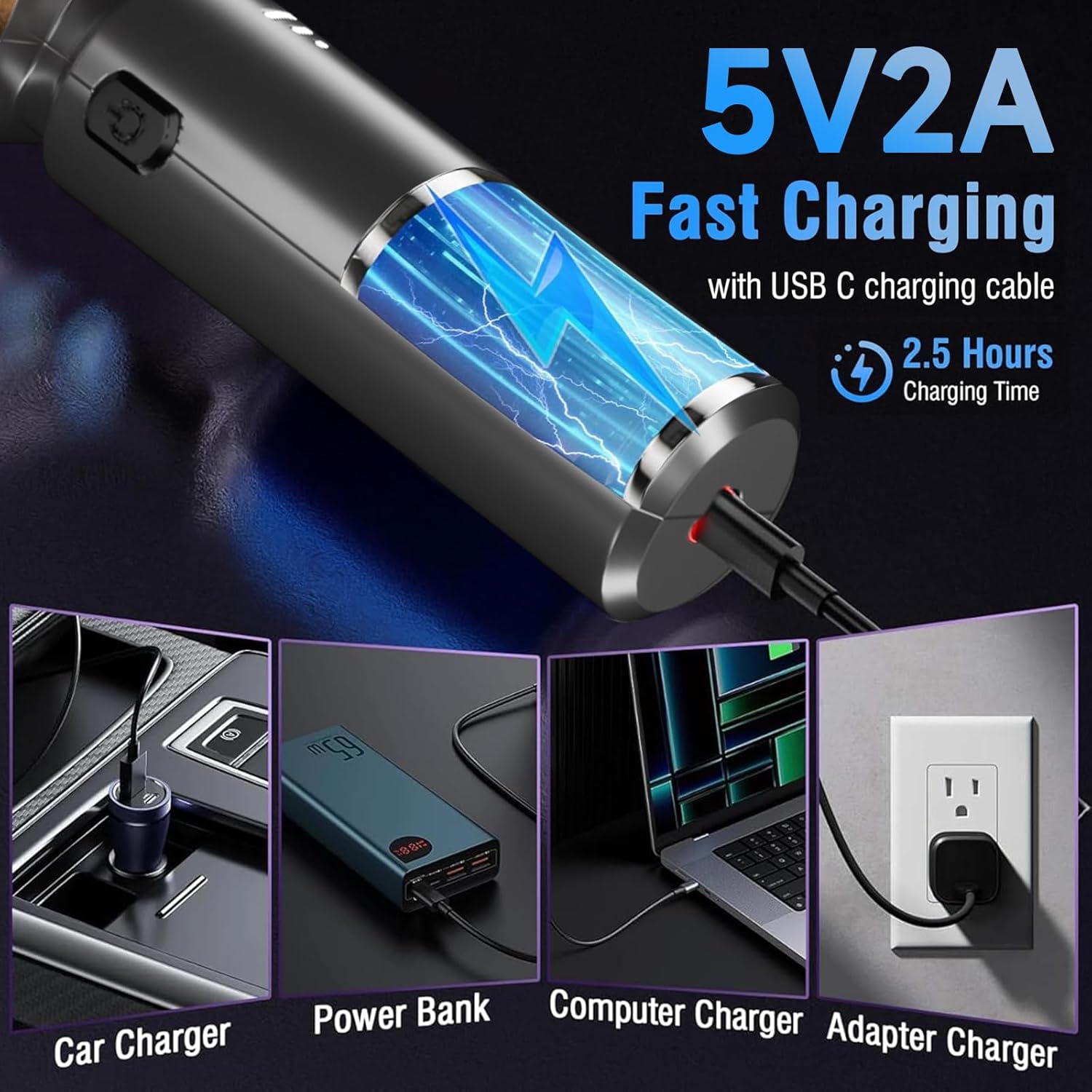 Thumbnail 1 de DiliDla Car Vacuum Cleaner 26000PA Cordless Handheld Mini Hoover (3 Speeds, Brushless)