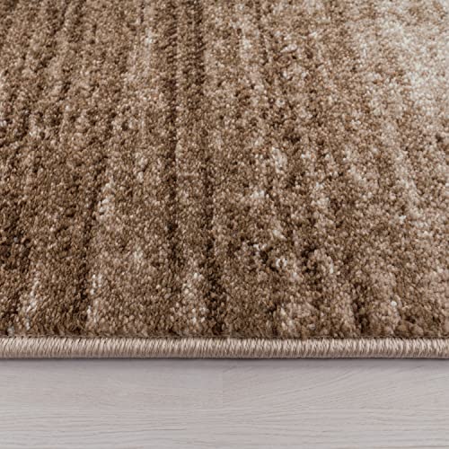 Detalle 2 de Paco Home Tapis Créateur carreaux marron beige 70x250 cm