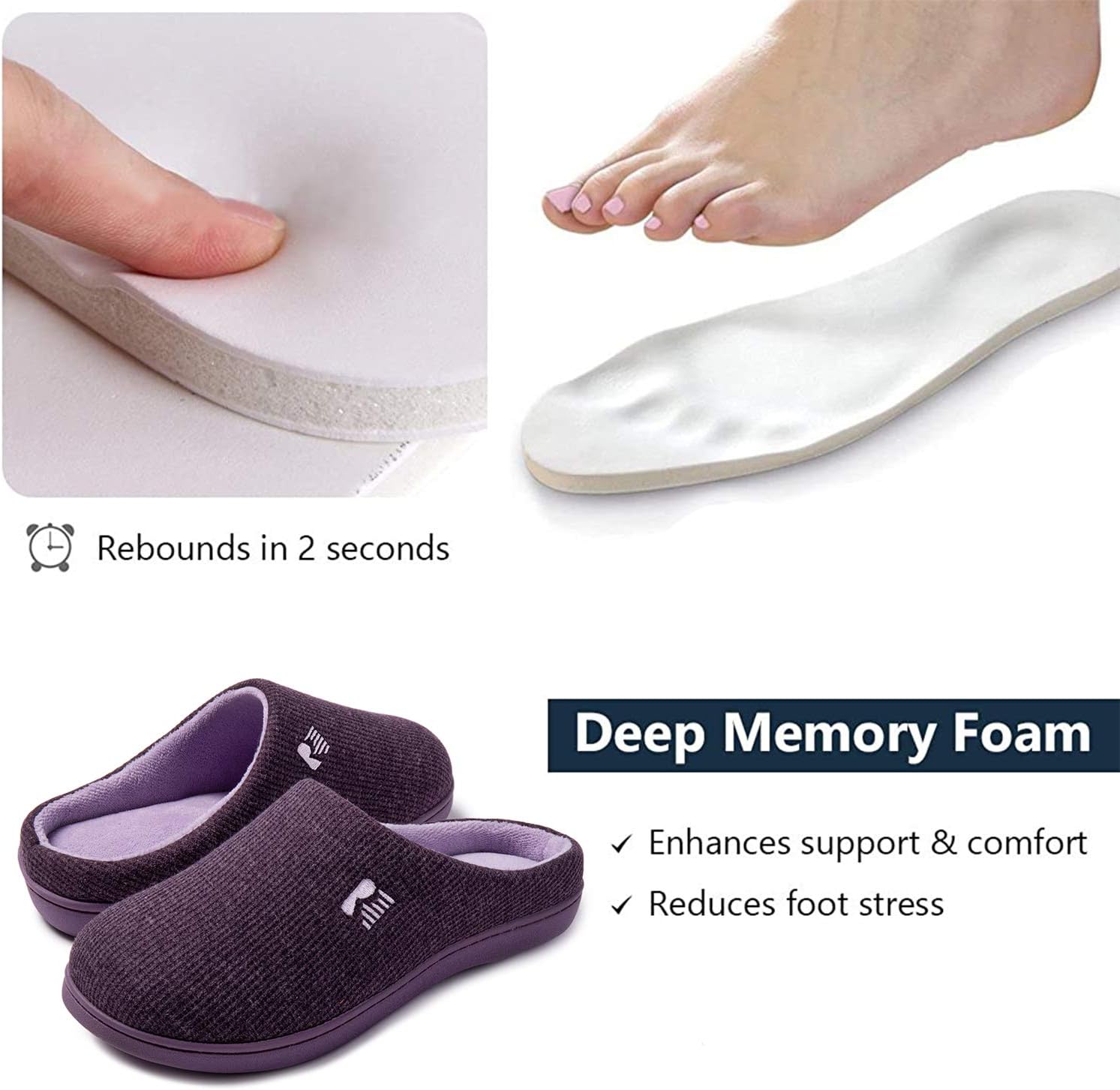 Thumbnail 4 de RockDove Women's Original Two-Tone Memory Foam Slipper