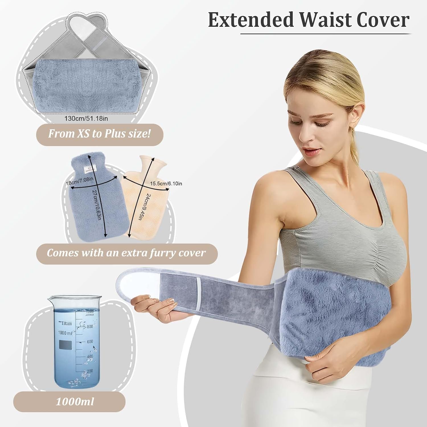 Detalle de Bonilife Hot Water Bottle Belt 1L