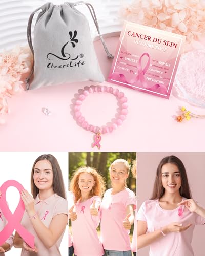 Detalle de CheersLife Octobre Rose, Bracelet Octobre Rose accessoires 2026