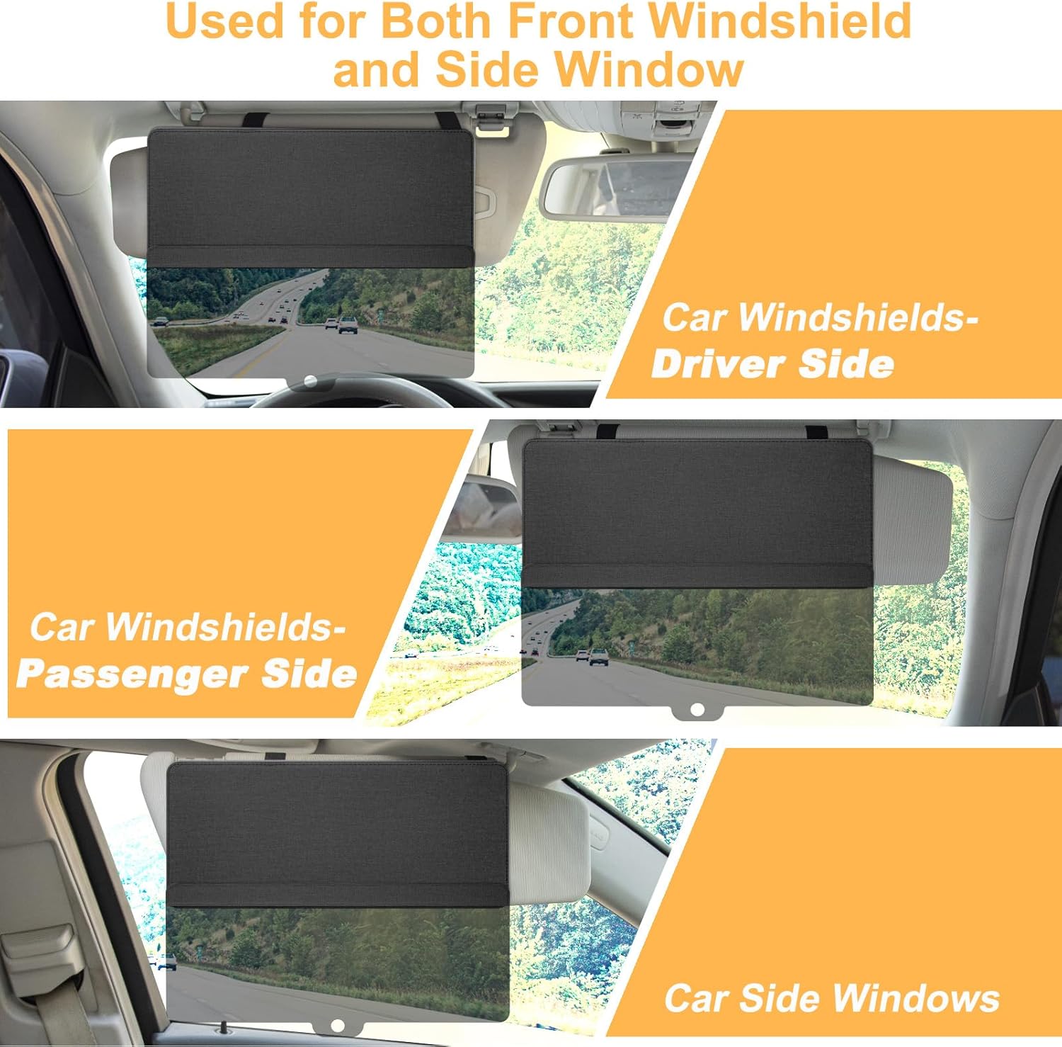 Detalle de Sonnenblende Verlängerung Auto – Magnetische Visiereinstellung in Grau