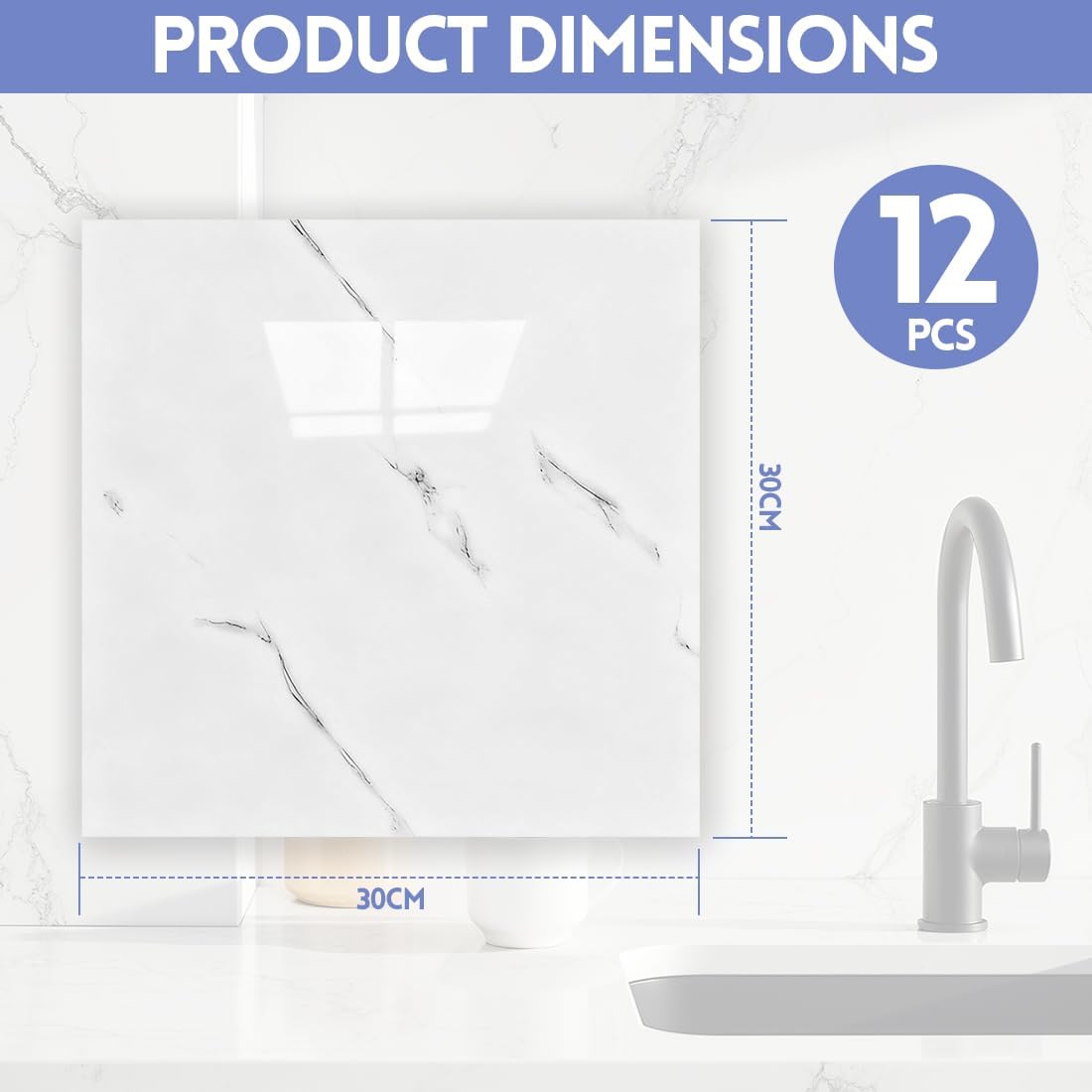 Thumbnail 1 de Yuragim Selbstklebende Wandfliesen 30x30 cm