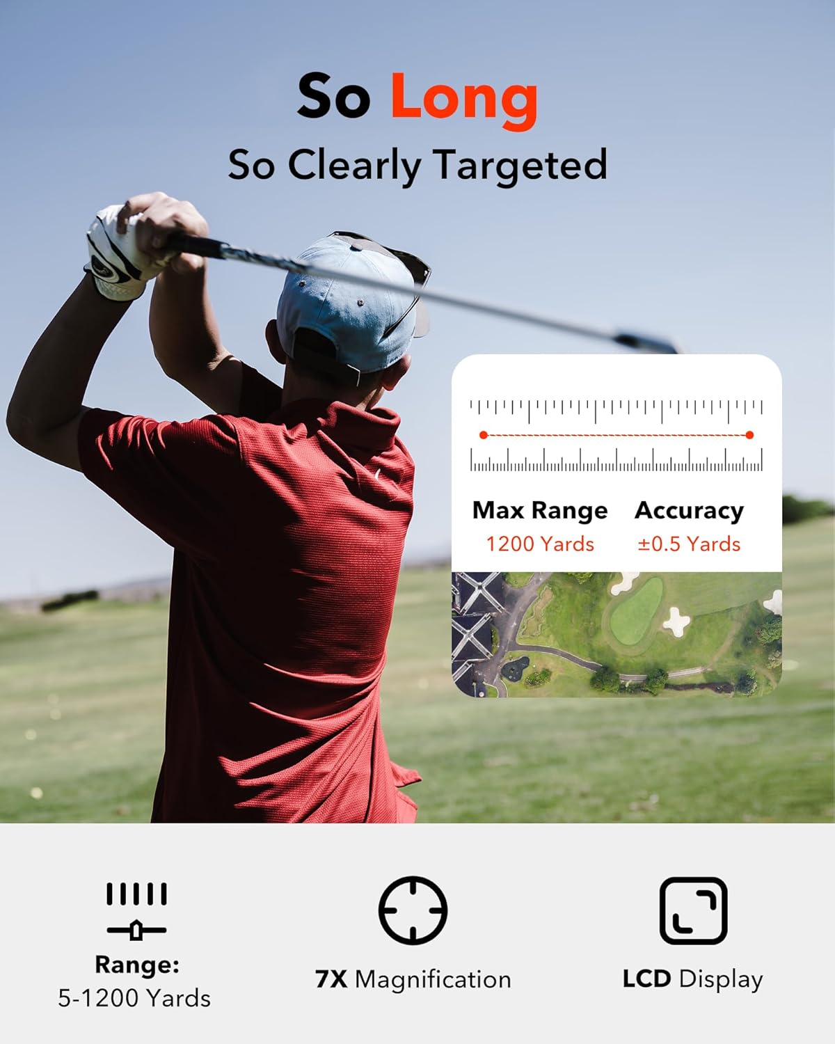 Thumbnail 2 de REDTIGER Golf Rangefinder 1200 yards