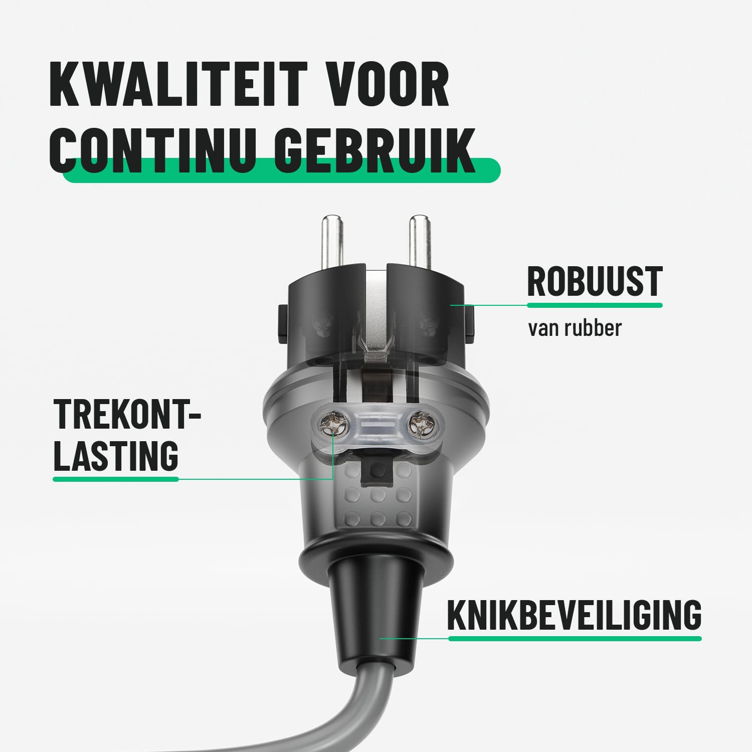 Detalle de greate 503030-6 Schuko-stekkers van rubber, 6 stuks, 16 A