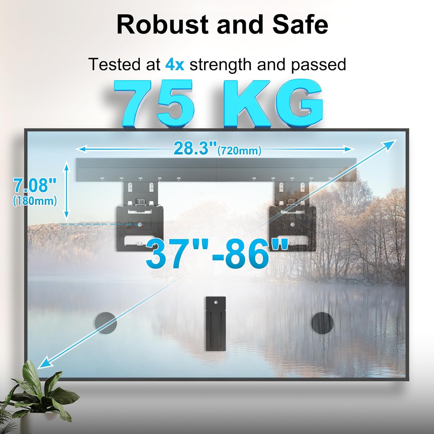 Detalle de IMtKotW Ultra Slim TV Wall Mount for 37" to 86" TVs
