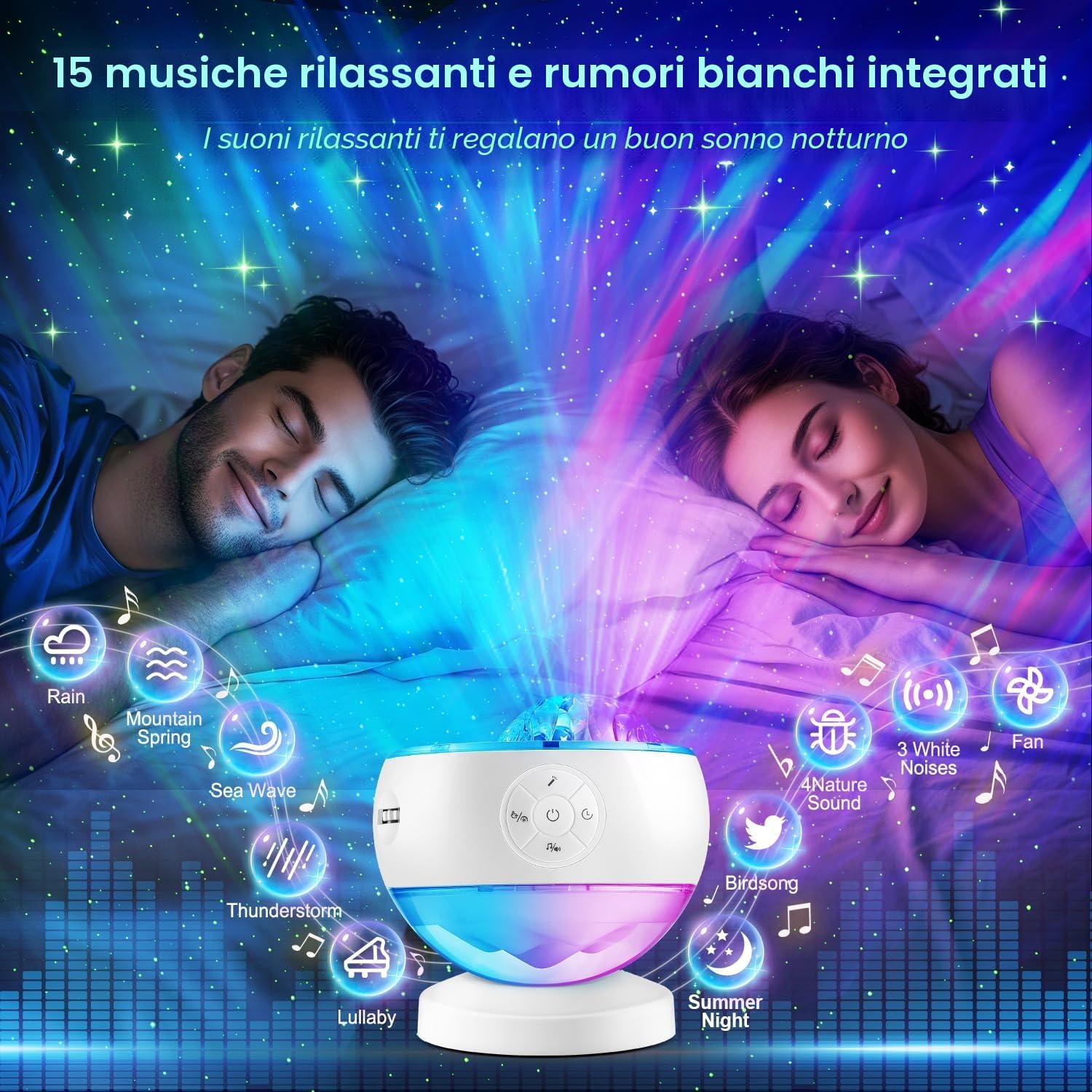 Thumbnail 3 de Lampada Proiettore Stelle 180 colori