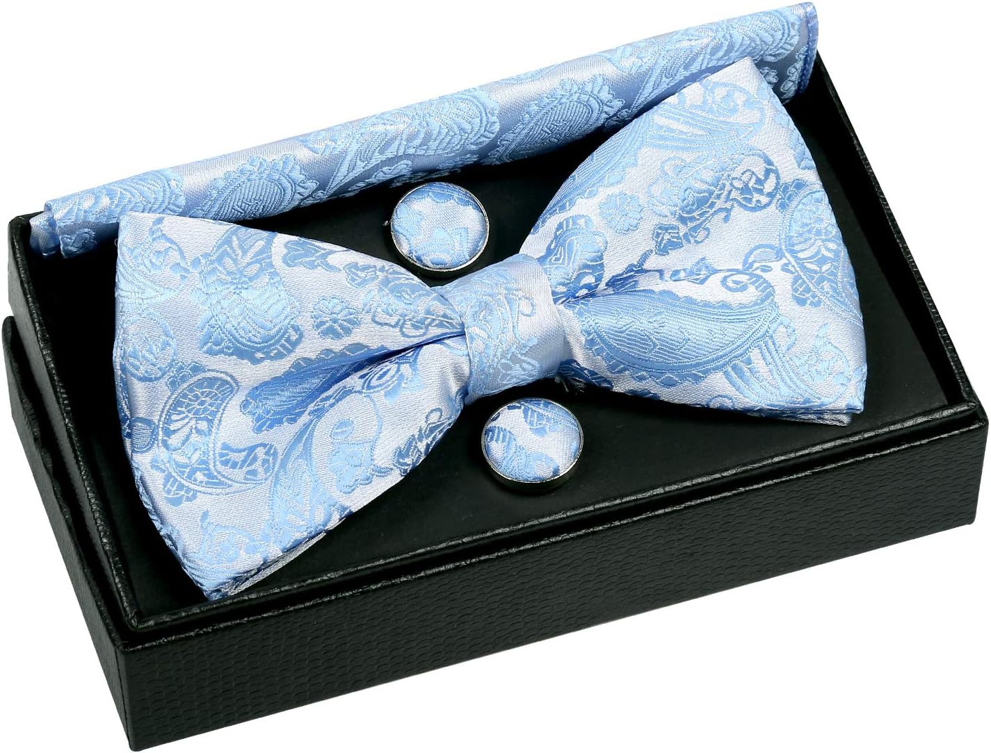 Thumbnail 1 de Alizeal Men's Paisley Bow Tie, Hanky and Cufflinks Set
