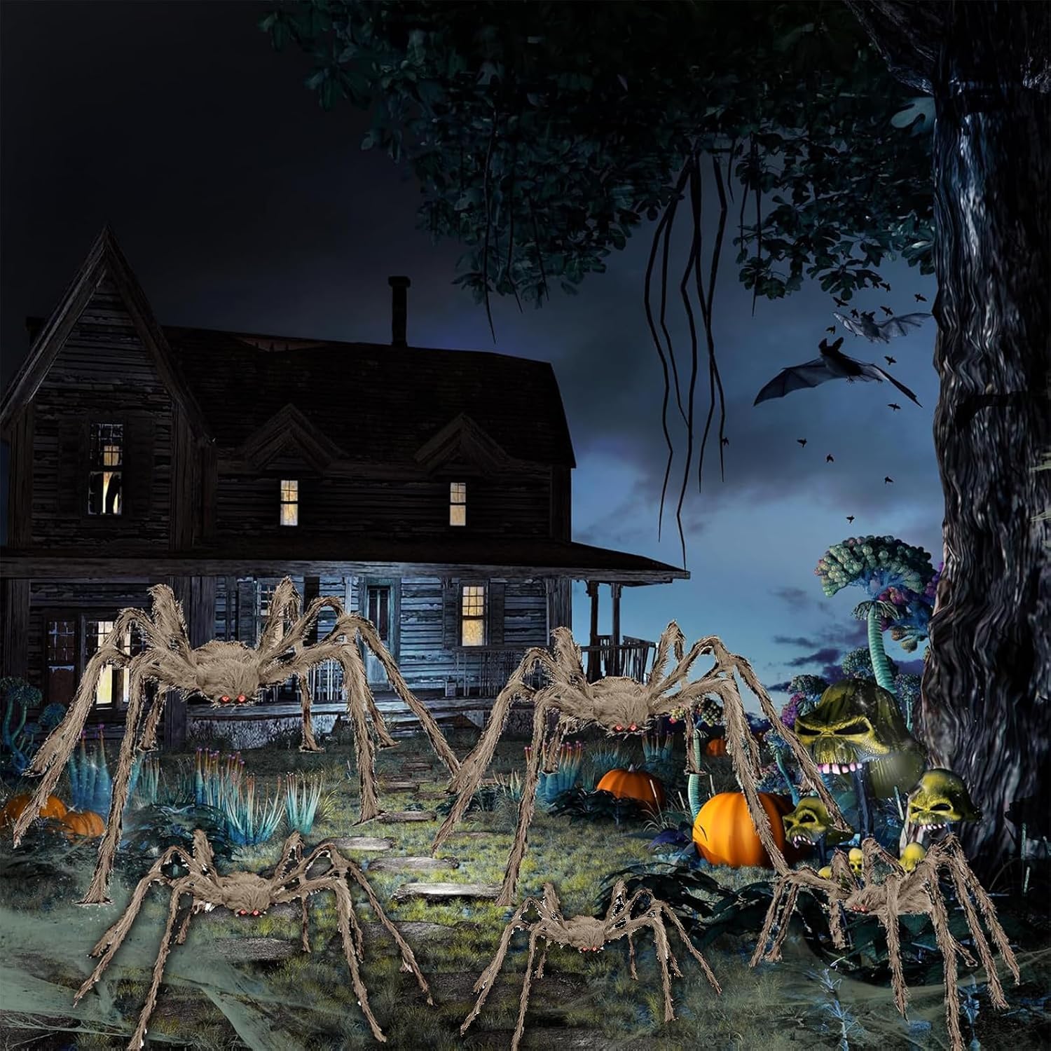 Detalle 2 de wymulot 5-23 Halloween Spider Set, 5-Pack with Bendable Legs
